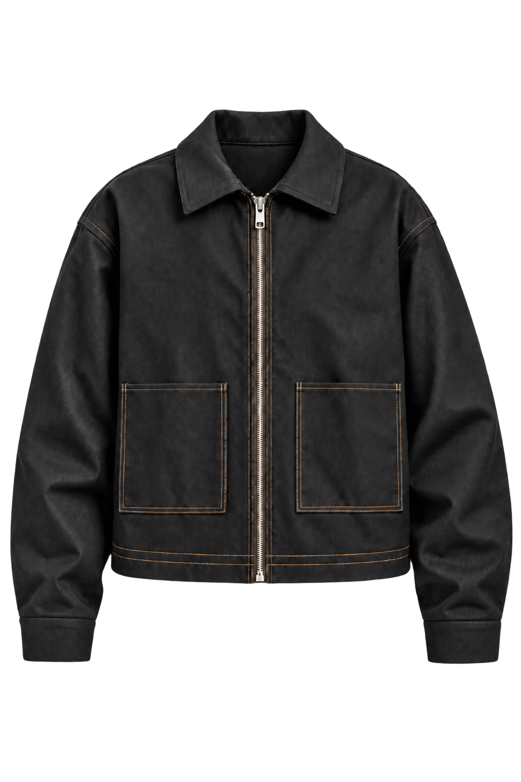 Denim Jacket by Regular People, Black - voorkant