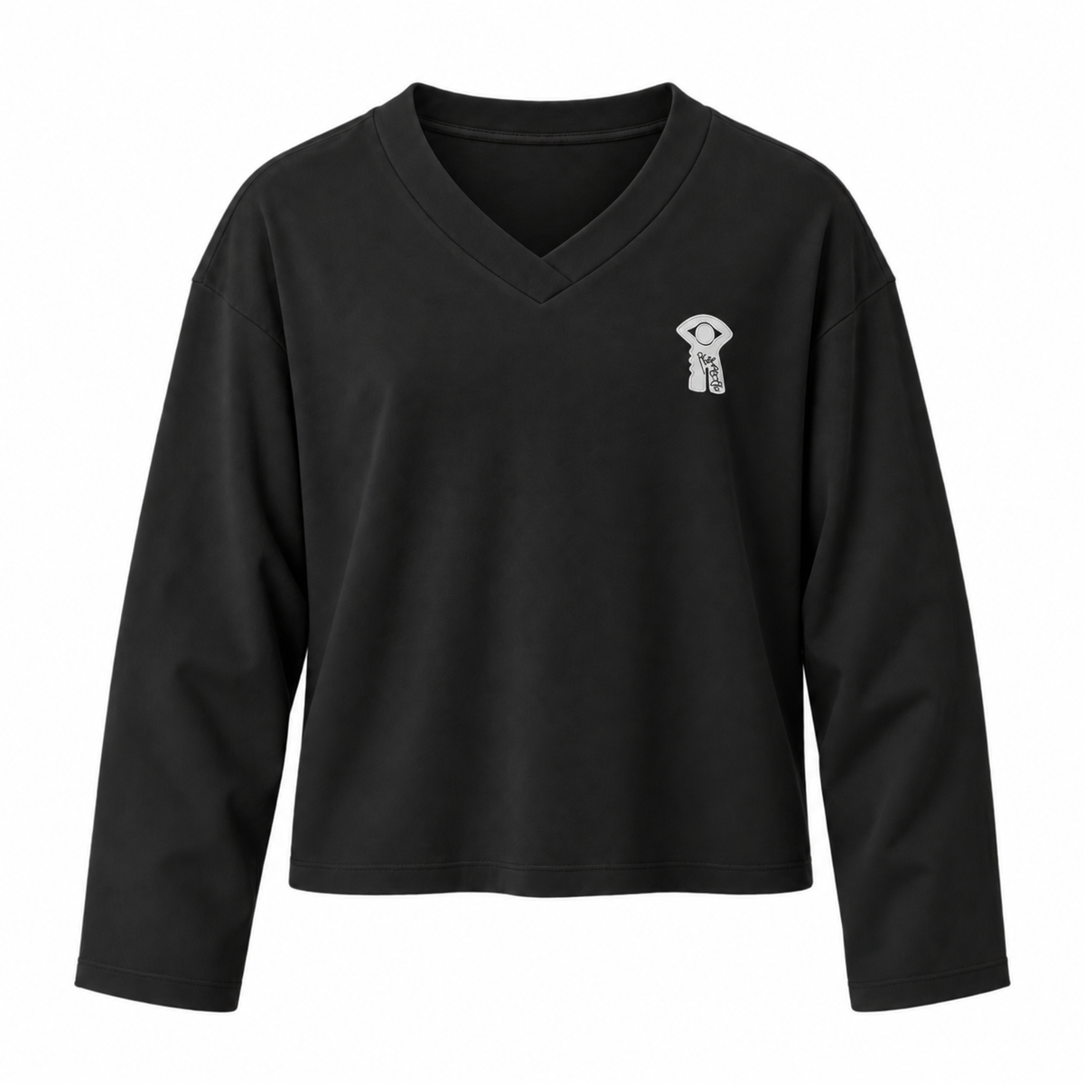 Caton Longsleeve Shirt by Favour in black, front