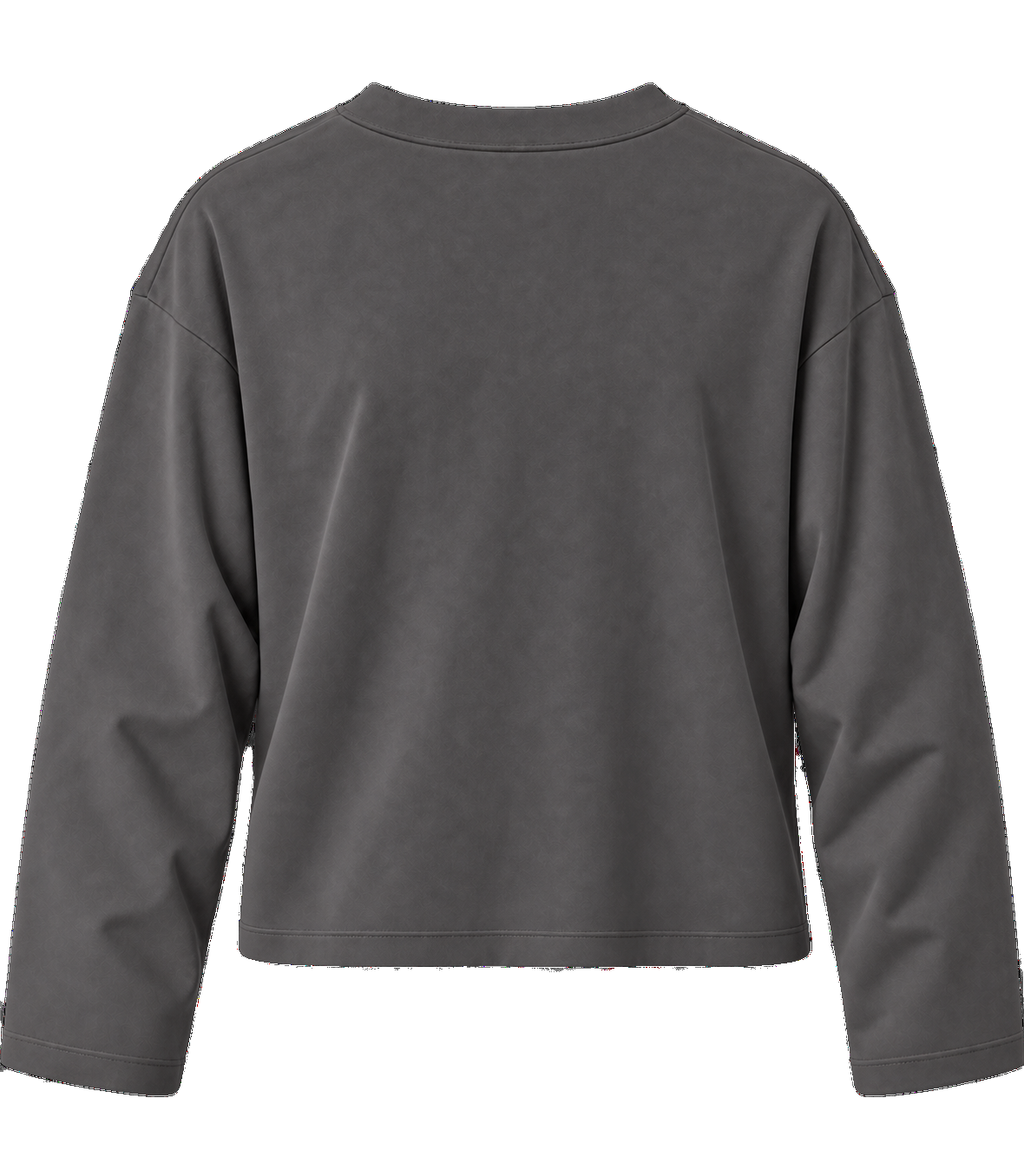 Caton Longsleeve Shirt by Favour in light grey, back